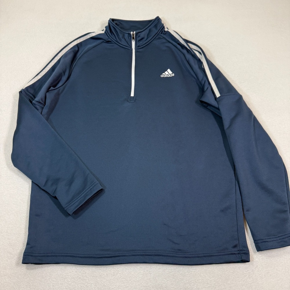 Adidas Golf‎ 1/4 Zip Pullover Men's L Navy Blue Long Sleeve Athletic Jacket